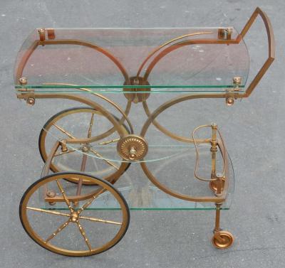 Maison Jansen 1950 1970 Bronze Rolling Bar Maison Jansen