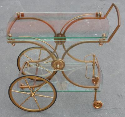 Maison Jansen 1950 1970 Bronze Rolling Bar Maison Jansen