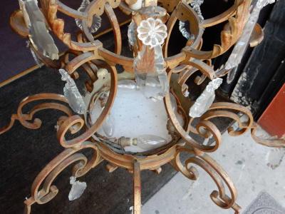 Maison Jansen 1950 Medieval Chandelier in the Style of Maison Jansen