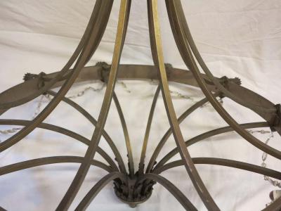 Maison Jansen 1950 Pair of Chandeliers with Ten Lights in the Style of Maison Jansen