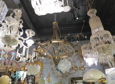 Maison Jansen 1950 Pair of Chandeliers with Ten Lights in the Style of Maison Jansen