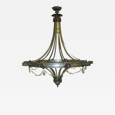 Maison Jansen 1950 Pair of Chandeliers with Ten Lights in the Style of Maison Jansen