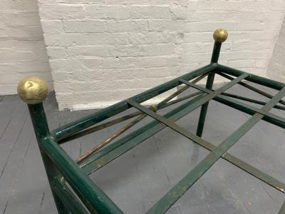 Maison Jansen 1950s French Painted Wrought Iron Bench