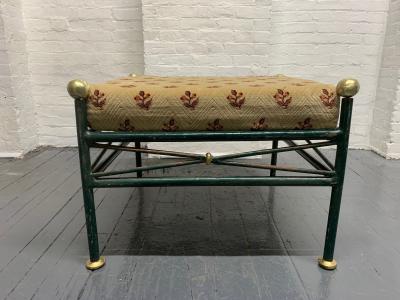 Maison Jansen 1950s French Painted Wrought Iron Bench