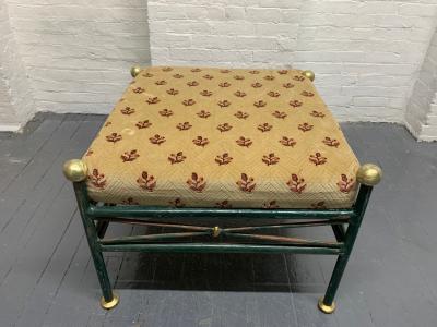 Maison Jansen 1950s French Painted Wrought Iron Bench