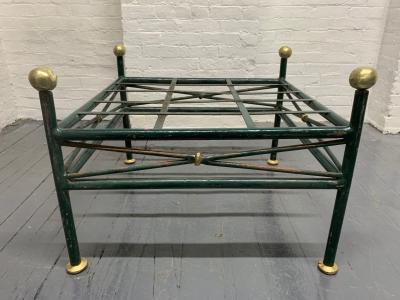 Maison Jansen 1950s French Painted Wrought Iron Bench