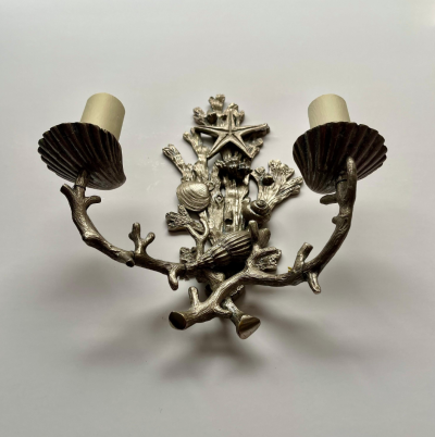 Maison Jansen 1950s Maison Jansen Sea themed Wall Sconce