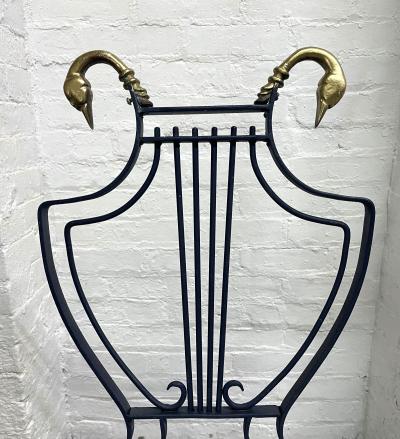 Maison Jansen 1950s Maison Jansen Swan and Lyre Back Chairs