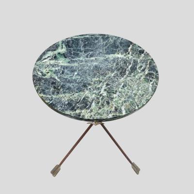 Maison Jansen 1950s Maison Jansen style Directoire green marble top tripod table