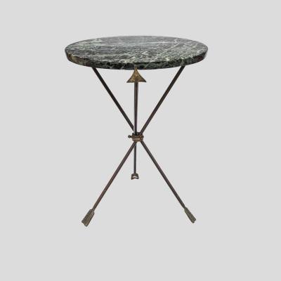 Maison Jansen 1950s Maison Jansen style Directoire green marble top tripod table