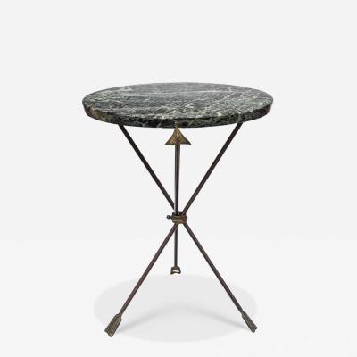 Maison Jansen 1950s Maison Jansen style Directoire green marble top tripod table