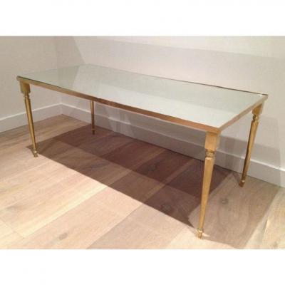 Maison Jansen 1960S PAIR OF JANSEN BRASS COFFEE TABLES