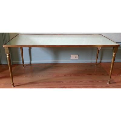 Maison Jansen 1960S PAIR OF JANSEN BRASS COFFEE TABLES