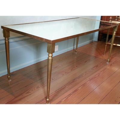 Maison Jansen 1960S PAIR OF JANSEN BRASS COFFEE TABLES