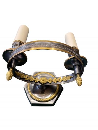 Maison Jansen 1960s Patinated brass sconces by Maison Jansen