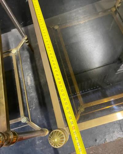 Maison Jansen 1970 Coffee Tables and Pair of Maison Jansen Glass Sofa Ends 103 X 54 X H 49 cm