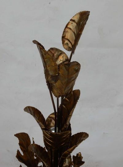 Maison Jansen 1970 Lighting Plant in Brass Maison Jansen 2 Bulbs