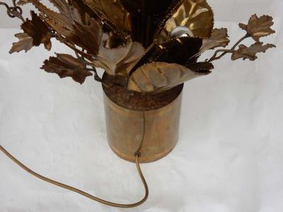 Maison Jansen 1970 Lighting Plant in Brass Maison Jansen 2 Bulbs