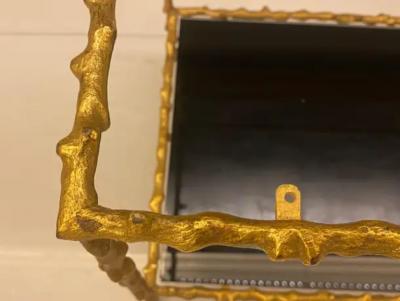 Maison Jansen 1970 Pair Of End Of Sofa In The Style Of Maison Jansen Gilt Bronze 50 X 37