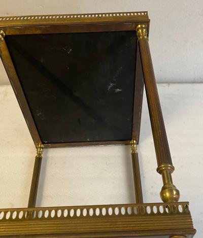 Maison Jansen 1970 Pair of Rectangular Bronze Side Tables Maison Jansen Chinese Lacquer Trays