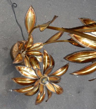 Maison Jansen 1970 Plant Enlightening in Brass Maison Jansen Three Heads