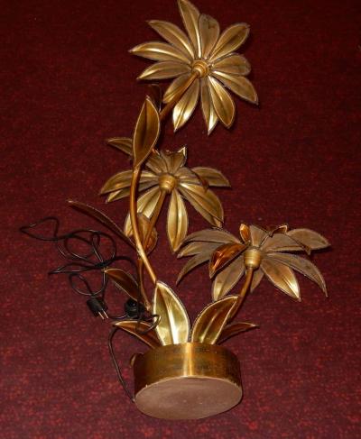 Maison Jansen 1970 Plant Enlightening in Brass Maison Jansen Three Heads
