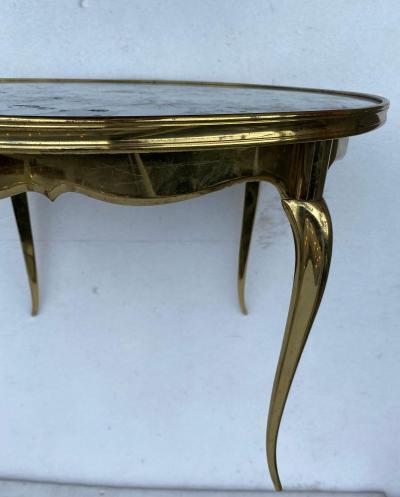 Maison Jansen 1970 Round Coffee Table Gilt Bronze Maison Jansen 65 H 44 cm