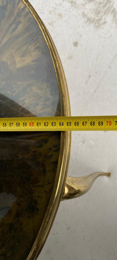 Maison Jansen 1970 Round Coffee Table Gilt Bronze Maison Jansen 65 H 44 cm