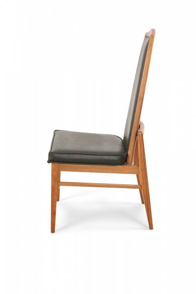 Maison Jansen 4 Mid Century Foster Mcdavid Black Vinyl Dining Chairs