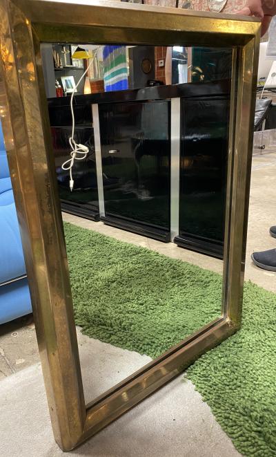 Maison Jansen A Fine French 1970s Mirror Brass Casting Framed by Maison Jansen