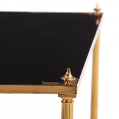 Maison Jansen A French Brass Glass Coffee Table in the manner of Maison Jansen C 1950 