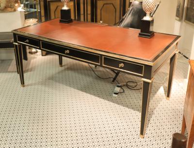 Maison Jansen A French Ebonised Gilded Bronze Writing Table by Maison Jansen circa 1950