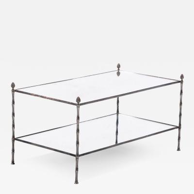 Maison Jansen A French nickel over bronze coffee table in the manner of Jansen C 1960 
