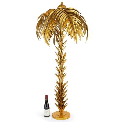 Maison Jansen A Large French brass palm tree floor lamp style of Maison Jansen