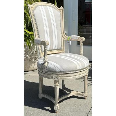 Maison Jansen Antique Maison Jansen Louis XVI Style Swivel Arm Chair
