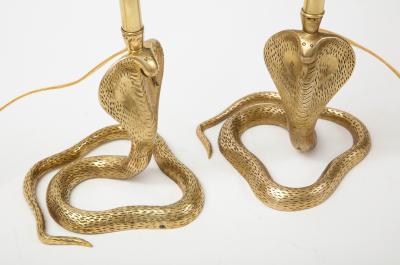 Maison Jansen Brass Cobra Lamps Maison Jansen Style