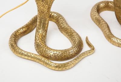 Maison Jansen Brass Cobra Lamps Maison Jansen Style