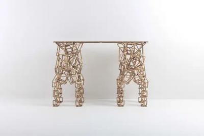 Maison Jansen Brass Console Table in the Style of Antony Gormley