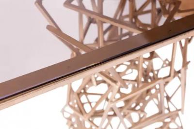 Maison Jansen Brass Console Table in the Style of Antony Gormley