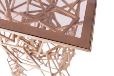 Maison Jansen Brass Console Table in the Style of Antony Gormley