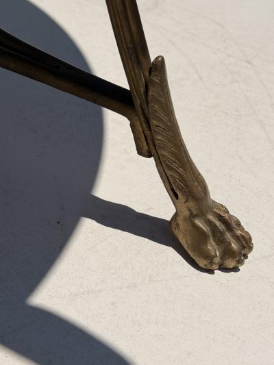 Maison Jansen Brass and Black Granite French Style Gueridon Table