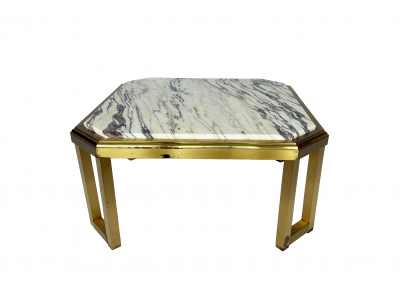 Maison Jansen Brass and Marble Coffee Table by Maison Jansen 1970s