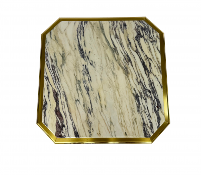 Maison Jansen Brass and Marble Coffee Table by Maison Jansen 1970s