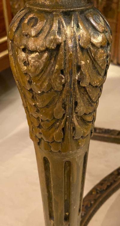 Maison Jansen Center Table or Console Louis XVI Jansen Style Stunning Marble Top Gilt Base