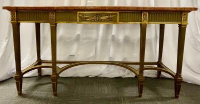 Maison Jansen Console with Six Raised Legs and Marble Top