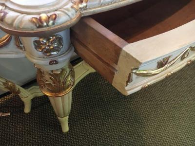 Maison Jansen Demilune Console Or Serving Table French Maison Jansen Ribbon Form Marble top