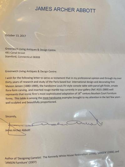 Maison Jansen Demilune Console Or Serving Table French Maison Jansen Ribbon Form Marble top