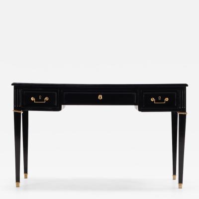 Maison Jansen Directoire style ebonized mahogany leather top desk C 1950 