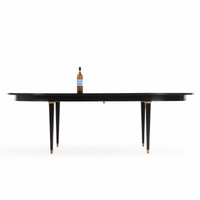 Maison Jansen Ebonized Mahogany Dining Table in the Manner of Maison Jansen C 1940 