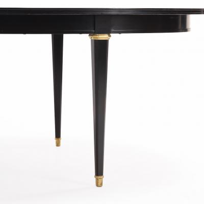 Maison Jansen Ebonized Mahogany Dining Table in the Manner of Maison Jansen C 1940 